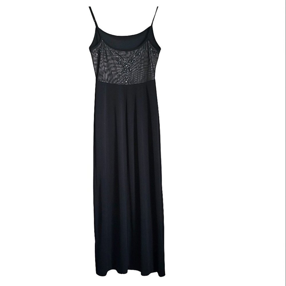 Lori ann long black maxi gown dress size 10